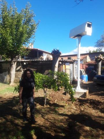 Dr Doula Maria, LIDAR device installation Skoura Lakonias