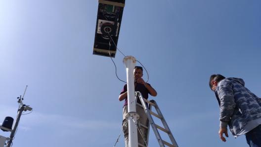 LIDAR installation, CERSAA, Climamed project, Andora Port